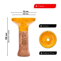 Фото 2 Чашка Облако Phunnel M Glaze Top 02 оранжевая в точку 