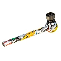 Фото 2 Трубка курительная стекло CH Круглая с сеткой в ассортименте 