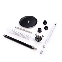 Фото 2 Кальян MAMAY CUSTOMS Coilovers чёрно-белый (без колбы) 