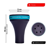 Фото 3 Чашка Mexanika Fancy (чёрная с голубым) 