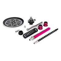 Фото 2 Кальян MAMAY CUSTOMS Coilovers MINI розовый лак - черный (грав.Work) (без колбы) 