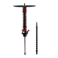 Фото  Кальян MAMAY CUSTOMS Coilovers MINI красный лак - чёрный (без колбы) 
