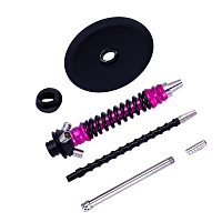 Фото 4 Кальян MAMAY CUSTOMS Coilovers MINI розовый лак - черный (без колбы) 