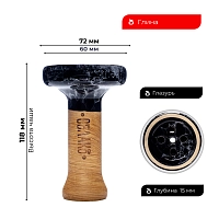 Фото 2 Чашка Облако Black Glaze Top чёрно-белый мрамор 