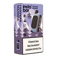 Фото  PLONQ INSTABAR Голубая малина (10000 затяжек) 20 мг 