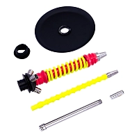 Фото 4 Кальян MAMAY CUSTOMS Coilovers MINI розово-жёлтый флюр (без колбы) 