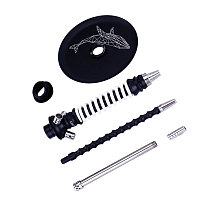 Фото 3 Кальян MAMAY CUSTOMS Coilovers MINI чёрно-белый (без колбы) гр. кит 