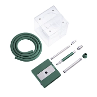 Фото 3 Кальян Hoob Atom Британский гоночный зелёный x Золото | Hoob Cube 