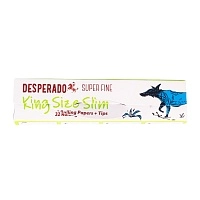Фото  Бумага для самокруток DESPERADO SUPER FINE KING SIZE SLIM + TIPS (32шт) 