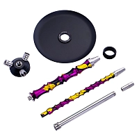 Фото 4 Кальян MAMAY CUSTOMS Asian MINI пурпурно-золотой камуфляж (без колбы) 