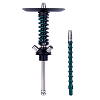 Фото 1 Кальян MAMAY CUSTOMS Coilover Micro чёрно-зелёный лак (без колбы) 