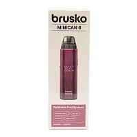 Фото  Электронная система доставки никотина Brusko Minican 6, Рубиновый (Crimson red). 