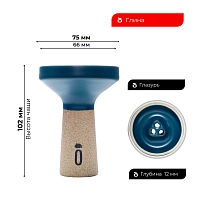 Фото 2 Чашка Облако Trio Phunnel синий матовый 