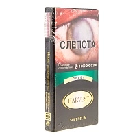 Фото  Сигареты с фильтром HARVEST GREEN Superslims 
