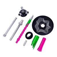 Фото 4 Кальян MAMAY CUSTOMS Flow фуксия-салатовый (без колбы) 