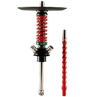 Фото  Кальян MAMAY CUSTOMS Coilover Micro зелёно-красный (без колбы) 