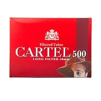 Фото  Гильзы сигаретные с фильтром CARTEL LONG FILTER 84x20мм (500шт) 
