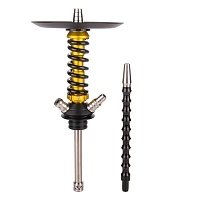 Фото 1 Кальян MAMAY CUSTOMS Coilover Micro Anod золотой/чёрный (без колбы) 