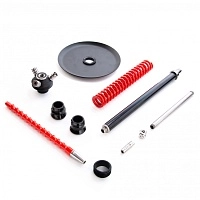 Фото 2 Кальян MAMAY CUSTOMS Coilovers чёрно-красный (без колбы) 