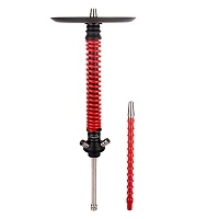 Фото  Кальян MAMAY CUSTOMS Coilover BIG BASE чёрный/красный (без колбы) 