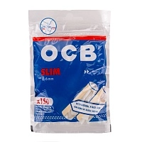Фото  Фильтры для самокруток OCB SLIM GUMMED 6/15мм (150шт) 