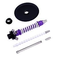 Фото 4 Кальян MAMAY CUSTOMS Coilovers MINI сиренево-белый (без колбы) 