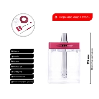 Фото 2 Кальян Hoob subAtom Винный красный x Нержавеющая сталь 