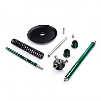 Фото 2 Кальян MAMAY CUSTOMS Coilovers зеленый лак - черный (без колбы) 