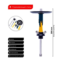 Фото 2 Кальян MAMAY CUSTOMS Flow жёлто-зелёный (без колбы) 