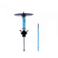 Фото  Кальян MAMAY CUSTOMS Coilover Micro silver-blue (без колбы) 