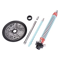 Фото 4 Кальян MAMAY CUSTOMS Coilovers розово-мятный (грав.Peace) (без колбы) 