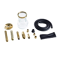 Фото 4 Кальян Pizduk LITE Gold (прозрачная колба) 