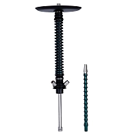 Фото 1 Кальян MAMAY CUSTOMS Coilovers чёрный-зелёный лак (без колбы) 