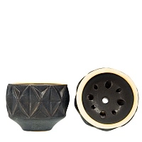 Фото  Чашка Tortuga Глория глазурь графит 