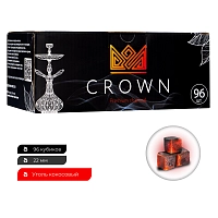 Фото 3 Уголь Crown кокосовый 96 шт (22 мм) 
