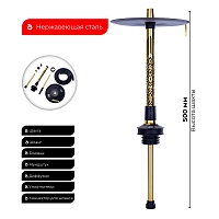 Фото 1 Кальян MISHA REVOLT HERO Gypsy King Gold (без колбы) 