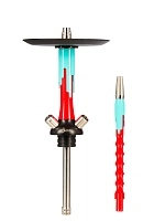 Фото 3 Кальян MAMAY CUSTOMS Flow красный-м.волна (без колбы) 