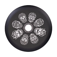 Фото 2 Кальян MAMAY CUSTOMS Coilovers фуксия-мята (без колбы) (грав. черепа) 