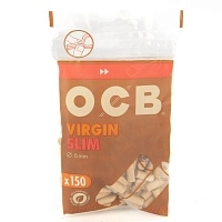 Фото 2 Фильтры для самокруток OCB VIRGIN UNBLEACHED 6/15мм (150шт) 