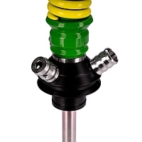 Фото 3 Кальян MAMAY CUSTOMS Coilovers салатово-жёлтый ф. (грав. иллюзия) (без колбы) 