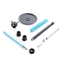 Фото 2 Кальян MAMAY CUSTOMS Coilovers черно-голубой (без колбы) 