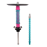 Фото 1 Кальян MAMAY CUSTOMS Coilover MINI BASE фуксия/морская волна (без колбы) 