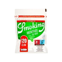 Фото  Фильтры для самокруток SMOKING SLIM MENTHOL 6/15мм (120шт) 