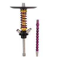 Фото 1 Кальян MAMAY CUSTOMS Coilover Micro Full Anod золотой/пурпурный сплеш (без колбы) 
