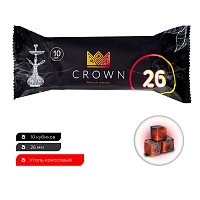 Фото 2 Уголь Crown кокосовый 10 шт (26 мм) 