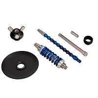 Фото 3 Кальян MAMAY CUSTOMS Coilover Micro серый-синий сплеш (без колбы) 