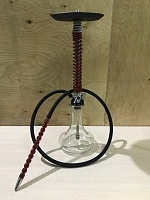 Фото  Кальян MAMAY CUSTOMS Coilovers хром-красный лак (без колбы) 