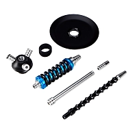 Фото 4 Кальян MAMAY CUSTOMS Coilovers MINI голубой сплеш-черный (без колбы) 