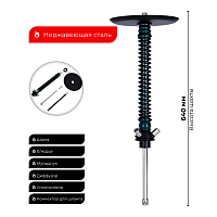 Фото 2 Кальян MAMAY CUSTOMS Coilovers зелёный лак-черный (без колбы) 