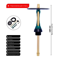 Фото 1 Кальян Alpha Hookah S green candy (без колбы) 